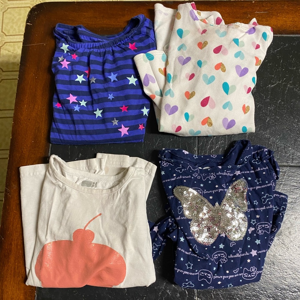4 girls size 6 long sleeves